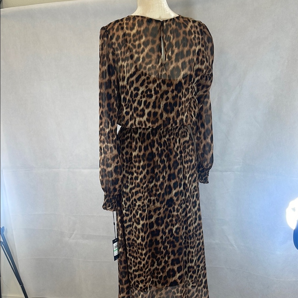 Leopard Print Long Sleeve Dress - Picture 14 of 14
